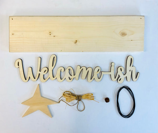 Welcome-ish-Double Sided-Patriotic-DIY-Sign