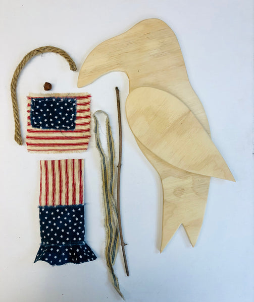 Patriotic and Primitive Crow DIY Wood Kit