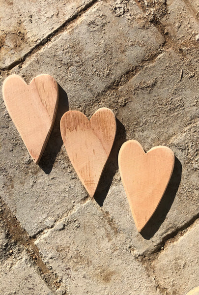 3 Hearts unfinished Wood Pack
