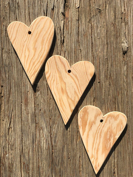 Heart Ornaments Unfinished Wood Pack