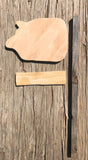 Little Piggy Garden Stake Unfinished Wood Kit