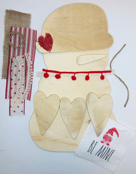 Snow-Lady DIY Doorhanger-Wood Kit