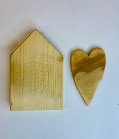 House and Heart-Shelf Sitter-DIY-Wood Kit